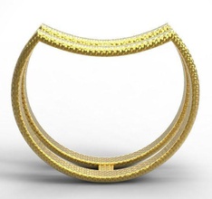 double anneau simple bijoux de l'anneau la mode style moderne élégant les anneaux 3d print model - Mito3D