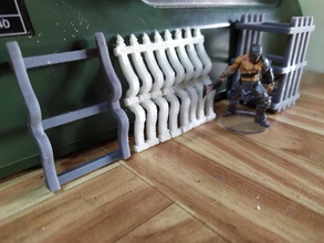 doble modelo vallas fabricante arquitectura impresora miniatura mesa diorama juegos juguetes juego accesorios 3d print model - Mito3D