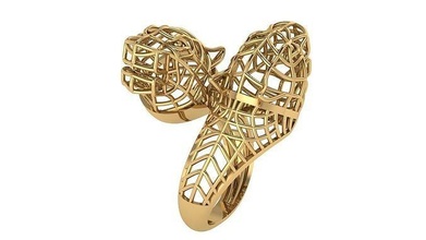 tigre viso squillare oro gioielleria argento diamante gioiello Fidanzamento nozze moda anello d'oro ciondoli anelli 3d print model - Mito3D