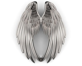 double pendentif ailes bijoux pendentifs les détaillée le concepteur unique 3d print model - Mito3D