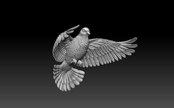 paloma 2 volador in cielo aves arte esculturas pico gorrión teta piñonero ruiseñor escuela politécnica miniaturas pájaro golondrina 3d print model - Mito3D