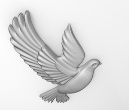 güvercin temel rahatlama kuş bas heykel cnc oymacılık kalıp yazdırılabilir obj stl zbrush artcam sanat heykeller 3d print model - Mito3D