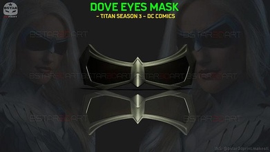 dove eyes mask - titans ss3 dc comics red hood redhood cosplay costume halloween knight robin season3 3 2021 games toys 3d print model - Mito3D