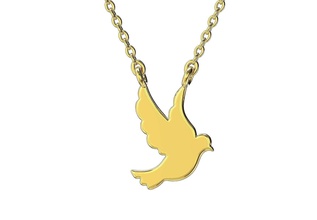 güvercin kolye barış kutsal ruh kuş şirin yazdırılabilir altın cazibe sanat takı kolyeler 3d print model - Mito3D