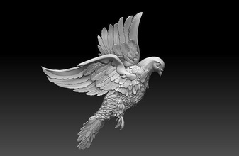 colombe pigeon blanc paix symbole pur oiseau angélique paisible sauvage ailes nature collier bijoux cygne oie oies l'amour pendentifs art pièces monnaie badges 3d print model - Mito3D