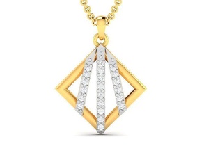 dp-5432 diamond pendant in gold jewellery printable silver wedding jewel sterling white brilliant platinum precious necklace pendants jewelry 3d print model - Mito3D