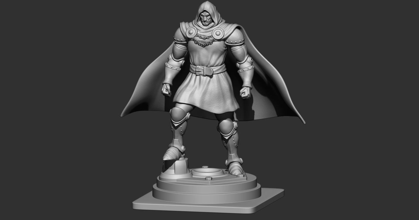 dr doom maravilha quadrinho drdoom desgraça doommarvel dc super heroi herói esculturas arte brinquedo figura homem ferro capitão hulk thor 3D print model - Mito3D