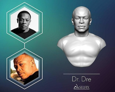 dr dre fracasso retrato estátua escultura homem 3d rap rapper arte esculturas 3d print model - Mito3D