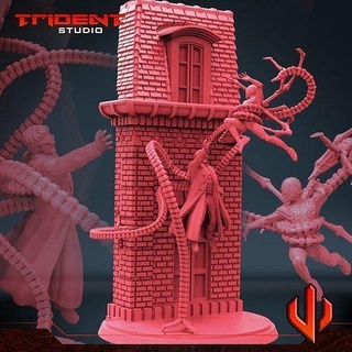 dr squid ironarachnia diorama art miniatures toys hero sculptures 3d print model - Mito3D