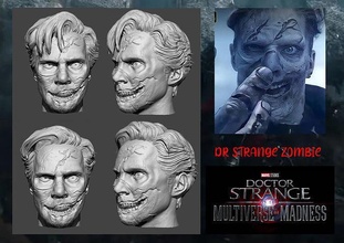 dr strange zombie marvel ironman iron man hero games toys 3d print model - Mito3D