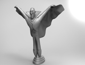 dracula statue of hôtel transylvanie halloween monstre chauve souris film art sculptures 3d print model - Mito3D