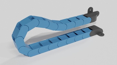 trascinare catena cavo collegamento cnc 3d stampante impresora guia guida antipasto pacco powerline plastica vettore flessibile filo passatempo Fai meccanico parti 3d print model - Mito3D