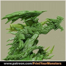 dragon-head-full on my patreon flora leaf nature herbal medicine husk food illustration 3dprintable boardgame dragon game tabletop games closeup isolate tree forest landscape toys accessories 3d print model - Mito3D