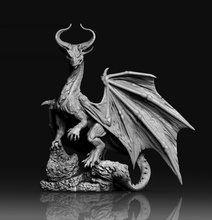dragão estátua of monstro miniatura dinossauro réptil imprimível jurássico pássaro passatempo animais selvagens arte escultura mitologia antigo mágico esculturas 3d print model - Mito3D