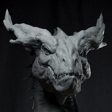 dragon action figure sculpture fantasy toy collectibles creature bust statue reptile art sculptures 3d print model - Mito3D