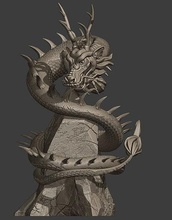 Drago Cinese mostro fantasia bestia creatura cinese immaginario magico dinastia arte sculture 3d print model - Mito3D