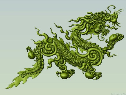 dragon art sculpture traditional design bhutanese sculptures 3d print model - Mito3D