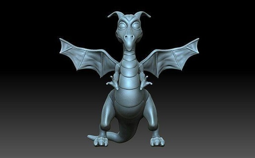 dragon monster dinosaur fantasy character fictional creature cartoon tyrannosauru rex figurine art sculptures 3d print model - Mito3D