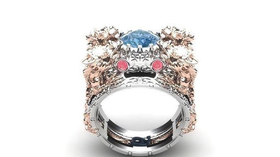 continuar joyería joya Arte anillo oro anillos 3d print model - Mito3D