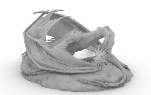 dragon 2 femme sculpture porter isolé art mode homme robot sculptures 3d print model - Mito3D