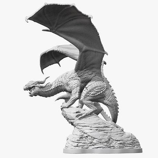 dragon 3d impression trousse mini miniature bête monstre fantaisie crier rugir créature personnage art sculptures 3dprint 3d print model - Mito3D