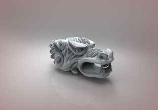 dragão 3d modelo de impressão prata ouro jóia joalheiro fim theendofthechain dragonhead cadeia jóias outros 3d print model - Mito3D