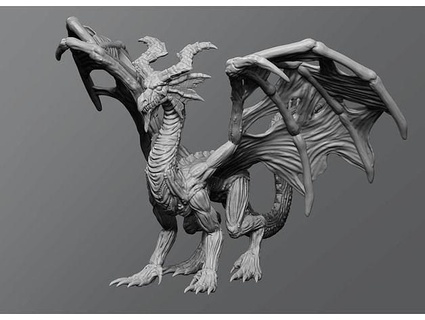 dragon 5 fantasy dragons miniatures character creature figurines monster games art anime dnd miniature printable beast fictional game animals sculptures 3d print model - Mito3D