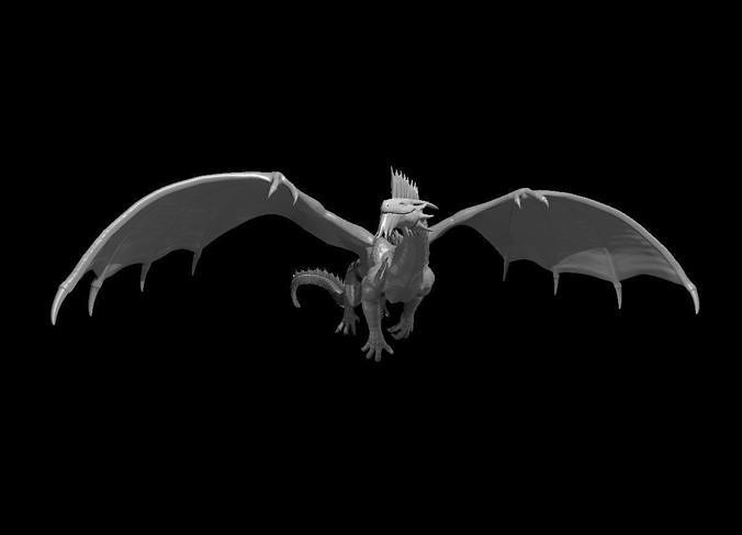Dragão 8 fantasia dragões miniaturas personagem criatura estatuetas arte monstro jogos anime dnd miniatura fera ficcional esculturas dinossauro brinquedos 3D print model - Mito3D