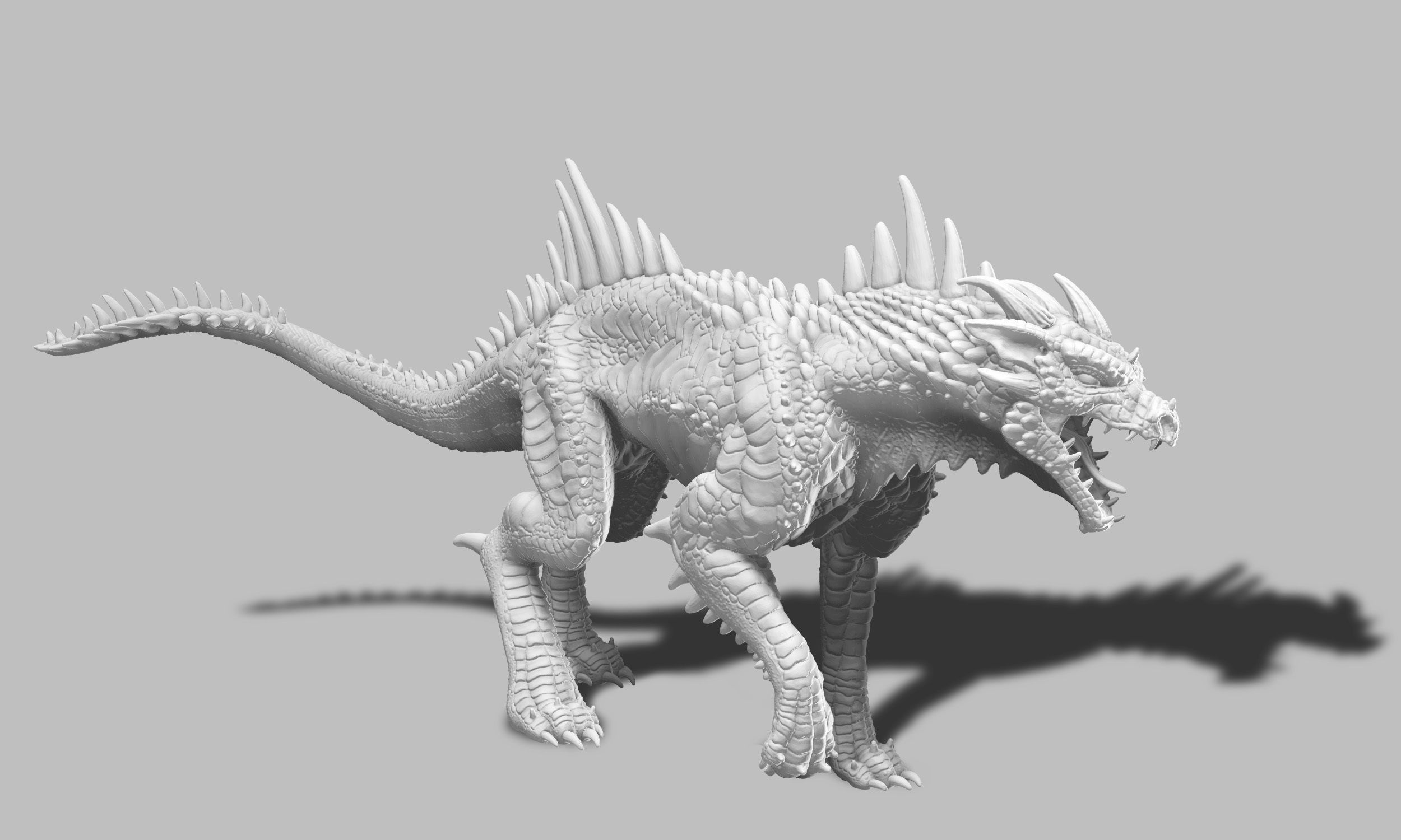 dragón artax art la estatua imprimible de fantasía criatura las esculturas 3D print model - Mito3D