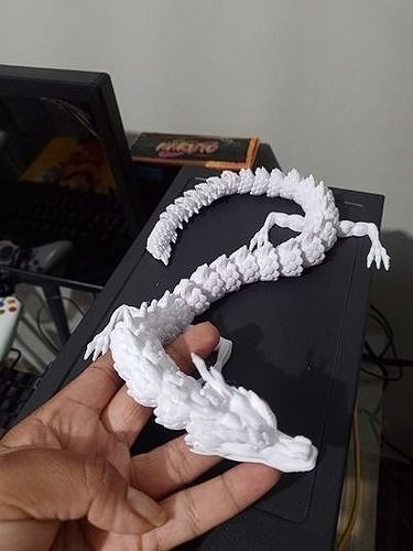 dragon aticulated - chinese toys articulated flexi flexible print place art sculptures 3D print model - Mito3D
