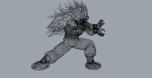 Dragão bola Goku ss3 animal personagens jogos imprimível escultura decorativo goblin mago malha eletrônico fantasia personagem passatempo faça mecânico partes 3d print model - Mito3D