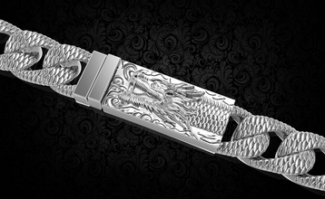 drago braccialetto cina catena gioielliere gioielleria braccialetti 3d print model - Mito3D