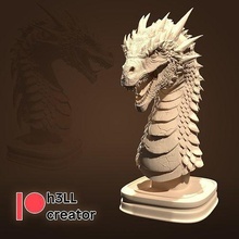 Drago fallimento fantasia dnd dnd5e tavolo rettile lucertola creatura statua arte sculture 3d print model - Mito3D
