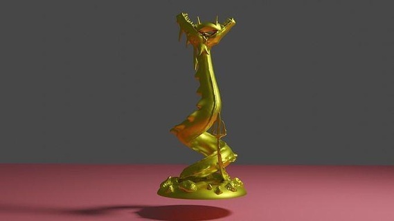 dragon candlestick - candle holder decor table fantasy aesthetic house wyvern ornament decoration general 3d print model - Mito3D