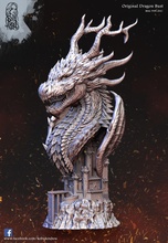 dragon on castle model dragonbust bust beast games toys 3d print model - Mito3D