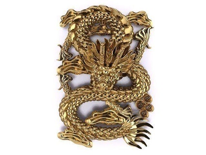dragon china earring diamond fashion ring engagem bracelet gold gem wedding engagement necklace pendant jewelry jewellery earrings art sculptures conrong rong 3d print model - Mito3D