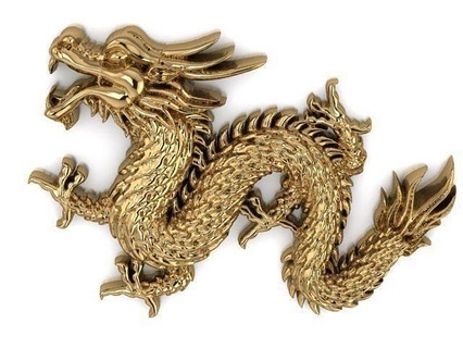 Dragão China estilo longo dragão joalheria chinês prata arte esculturas errado vigarista algas Nhanrong ndhaurong jóias nannam diamante cabeça headdragon 3d print model - Mito3D