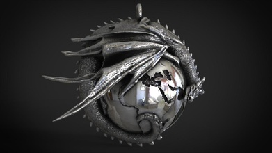 dragon earth pendant creature magical protect protection jewelry pendants 3d print model - Mito3D