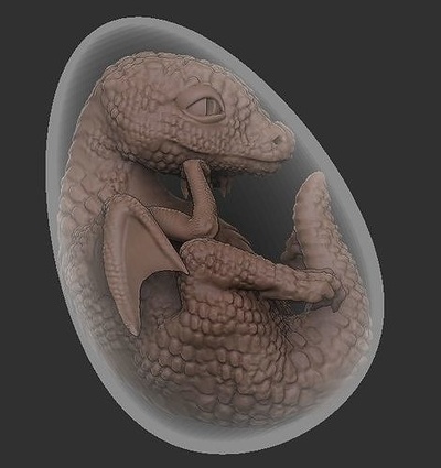 dragon egg film character babydragon fashion 3d print model - Mito3D