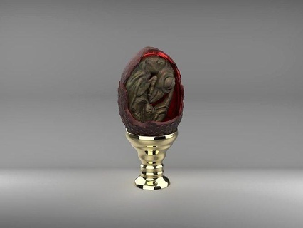 Dragão ovo embrião exibição scifi jogos tronos Targaryen valiriano casa Jon neve Daenerys fogo Westeros rainha dracários rígido drogon rei arte esculturas 3d print model - Mito3D
