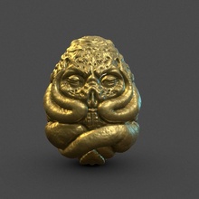Drago uova cthulhu mythos scultura scolpire uovo arte sculture 3d print model - Mito3D