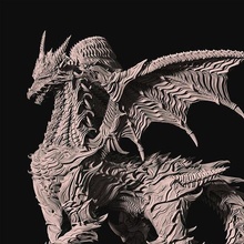 dragon figure 3d print modeling poly rendering angel printer sculpture art miniatures collection warhammer fantasy hobby cg zbrush toys games 3d print model - Mito3D