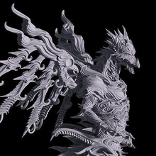 3d game assets print model dragon figure modeling poly rendering angel printer sculpture art miniatures collection warhammer fantasy hobby cg zbrush board toys games accessories 3d print model - Mito3D