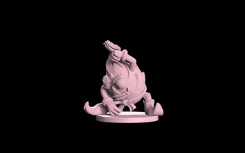 dragon fruit monk dragonfruit dungeon dragons rpg funny miniature fruits myth chinese creature monster fantasy crosslances tabletop boardgame games toys game accessories 3d print model - Mito3D