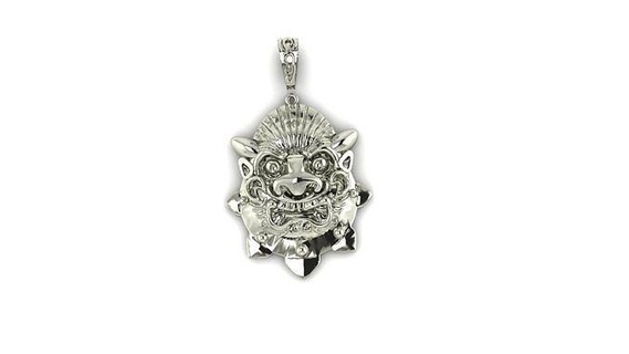 dragon or pendentif bijoux argent diamant imprimable bague 3d goujat creux arrière assiette pendentifs 3d print model - Mito3D