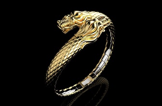 dragon gothique bijoux bracelet 3d modèle stl fichier dgjb1 Carrera créatures femmes personnage fantaisie 3d print model - Mito3D