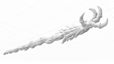 dragon staff - 3d model ready to print hand scepter claws wizard mage necromancer sorcerer witch hobby diy cosplay wearable stick wood 3d print model - Mito3D