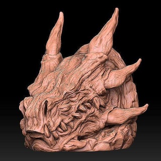 dragon head dragonhead bookend decoration wolf creature art monster games toys fantasy character anime jewelry houseofthedragon gameofthrones house decor 3d print model - Mito3D