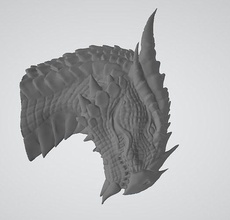 dragon head art cool sculpture 3dprint decor horn sculptures 3d print model - Mito3D