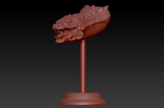 dragon head statue art dragons 3dprinting 3d 3dmodeling detail sculptures 3d print model - Mito3D